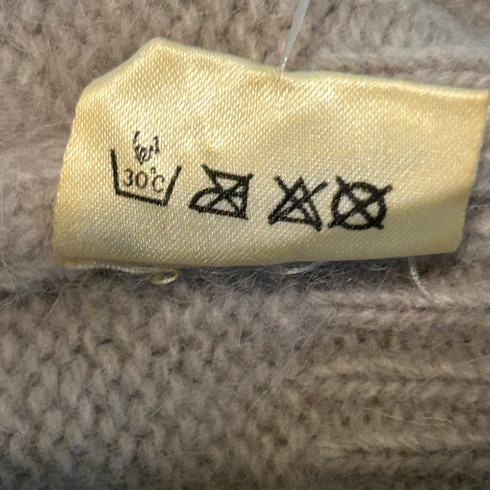 Magnolia Vintage Pearl Detail Beige/tan Lambswool Luxury Cardigan Size XL - Picture 15 of 16